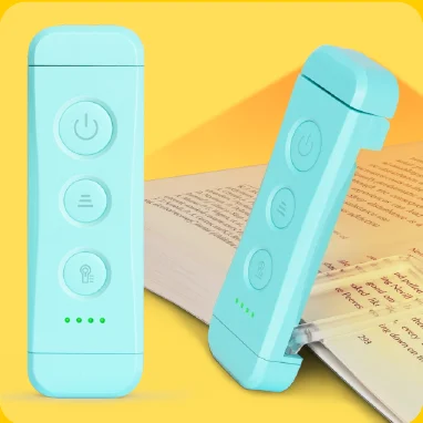 Glocusent Bookmark Style reading light clipped to an open book